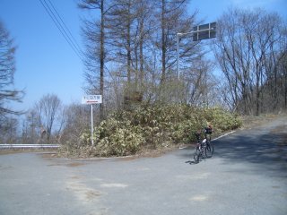 杖植峠への分岐